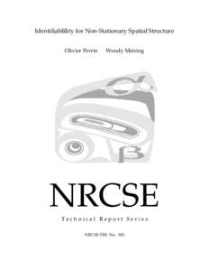 Identifiablility for Non-Stationary Spatial Structure Olivier Perrin Wendy Meiring  NRCSE