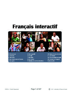 Français interactif  COERLL - French Department Page 1 of 347