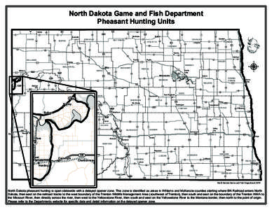 North Dakota Game and Fish Department Pheasant Hunting Units 42 ! (