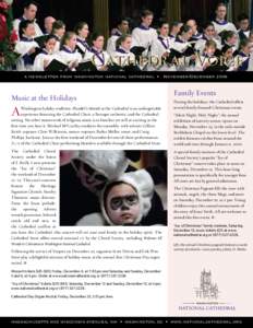 D. Marks  Cathedral Voice a newsletter from washington national cathedral  •  November/December[removed]Music at the Holidays