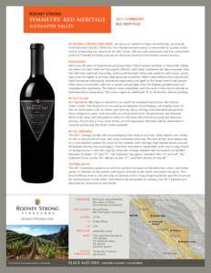 Rodney Strong  Symmetry, Red Meritage alexander valleySymmetry