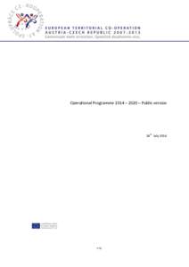 Operational Programme 2014 – 2020 – Public version  24th July[removed]