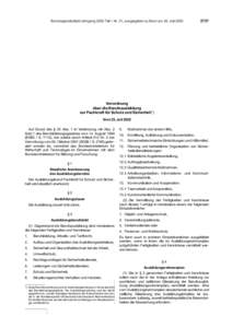 Bundesgesetzblatt Jahrgang 2002 Teil I Nr. 51, ausgegeben zu Bonn am 26. JuliVerordnung über die Berufsausbildung