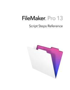 FileMaker Script Steps Reference