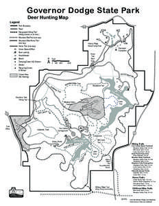 Governor Dodge State Park Deer Hunting Map Legend Park Boundary Road