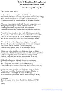 Folk & Traditional Song Lyrics - The Dawning of the Day (2)