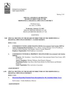 Management / Business / Mount Umunhum / Monte Bello Open Space Preserve / Meeting / Board of directors / Russian Ridge Open Space Preserve / Geography of California / Midpeninsula Regional Open Space District / Santa Cruz Mountains