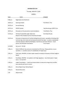 Microsoft Word - Agenda for Information Day January 9, 2014.docx