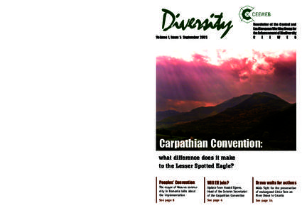Diversity  Volume 1, Issue 1: September 2005 Newsletter of the Central and East European Working Group for