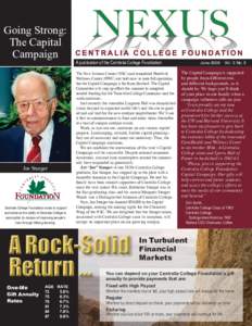 Going Strong: The Capital Campaign Joe Staeger