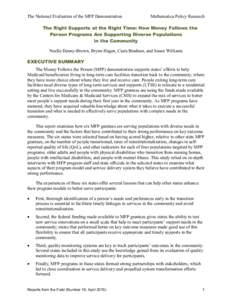 The Changing Medical and Long-Term Care Expenditures of People Who Transition from Institutional Care to Home- and Community-Based ServicesSubject: Changes in expenditures after transitioning from institutional care to t