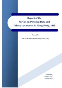ng, 2011  Report of the Survey on Personal Data and Prepared for The Faculty of Law, the