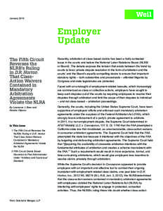 January[removed]Employer Update The Fifth Circuit Reverses the