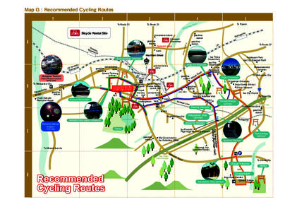 Map G : Recommended Cycling Routes To Route 23 To Route 23  Bicycle Rental Site