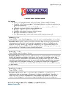 Consortium of Higher Education LGBT Resource Professionals / Chair