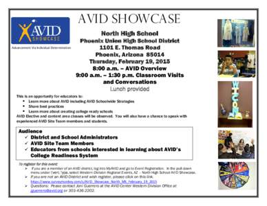 AVID SHOWCASE North High School Advancement Via Individual Determination  Phoenix Union High School District