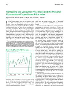 Comparing the Consumer Price Index and the Personal Consumption Expenditure Price Index