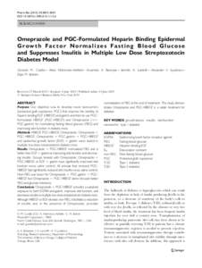 Pharm Res[removed]:2843–2854 DOI[removed]s11095[removed]RESEARCH PAPER  Omeprazole and PGC-Formulated Heparin Binding Epidermal