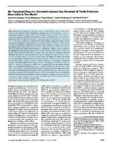 Articles  No Threshold Dose for Estradiol-induced Sex Reversal of Turtle Embryos: