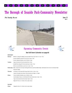 The Borough of Seaside Park-Community Newsletter The Family Resort Issue[removed]