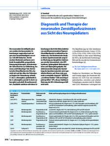 Leitthema R. Steinfeld Zentrum Kinderheilkunde und Jugendmedizin, Pädiatrie II mit Schwerpunkt Neuropädiatrie, Georg-August-Universität Göttingen  Ophthalmologe 2010 · 107:616–620