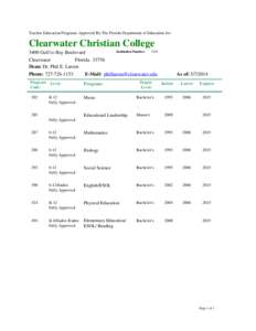 Clearwater Christian College