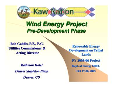 Kaw Nation - Wind Energy Project