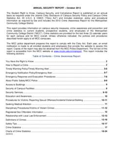 Metropolitan Community College / Geography of Missouri / Emergency management / Campus police / Education in the United States / Jackson County /  Missouri / North Central Association of Colleges and Schools / Clery Act