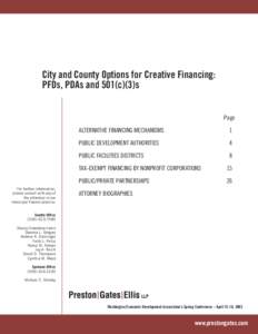 Public development authority / Business / Law / Sales taxes / Personal digital assistant / New York state public-benefit corporations / Revenue bond / Sales taxes in the United States / PDA / Types of business entity / Government / Government of Washington