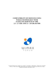 WiMAX compatibility with Satellite Services in the7GHz and8GHz Bands