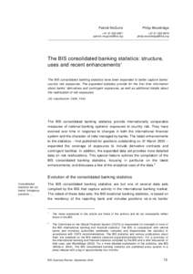 The BIS consolidated banking statistics: structure, uses and recent enhancements - BIS Quarterly Review, part 6, September 2005