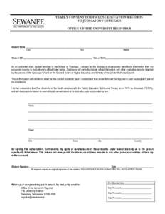 Official Academic Records Request Form