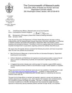 The Commonwealth of Massachusetts Executive Office of Health and Human Services Department of Public Health 250 Washington Street, Boston, MA[removed]MITT ROMNEY GOVERNOR