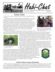 Habi-Chat  Newsletter of the Merritt Island Wildlife Association Volume 19 Number 2  Fall 2013