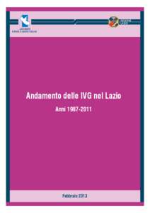 Andamento delle IVG nel Lazio - Anni[removed]