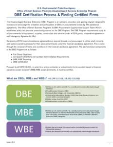DBE Certification Process and Finding Certified Firms