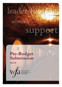 WFA0106_Pre Budget Submission doc 2013_2.indd