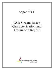 Appendix 11 GSD Stream Reach Characterization and Evaluation Report  Little Calumet River Watershed Management Plan