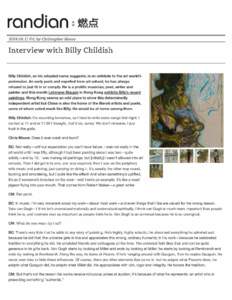randian - Interview with Billy Childish