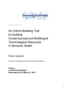 An Online Modeling Tool for building Crowd-sourced and Multilingual Terminological Resources in Semantic Health