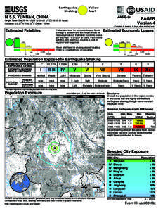 Earthquake Shaking Yellow Alert