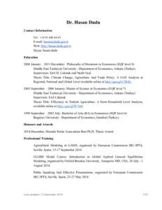 Agricultural economics / Computable general equilibrium / Economy of Turkey / Climate change and agriculture