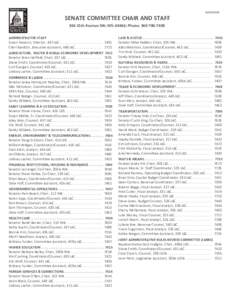 [removed]SENATE COMMITTEE CHAIR AND STAFF 304 15th Avenue SW; MS: 40466; Phone: [removed]ADMINISTRATIVE STAFF Susan Howson, Director, 447 JAC. . . . . . . . . . . . . . . . . . . . . . . . 7401