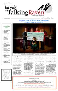 January-February 2012 Vol. 6, Issue 1  Cherish Our Children was a success,