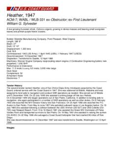 United States / USCGC Fir / United States Coast Guard / USS Ammen / USCGC Clover / Equipment of the United States Coast Guard / Watercraft / Science and technology in the United States / USS Obstructor