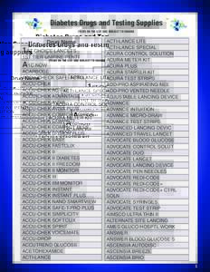 Diabetes Drugs and Testing Supplies.indd