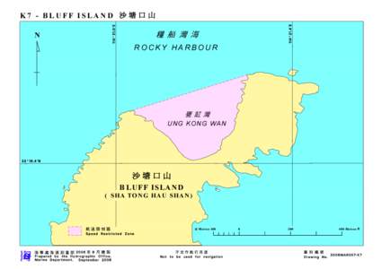 Diagram of speed restricted zone - Bluff Island