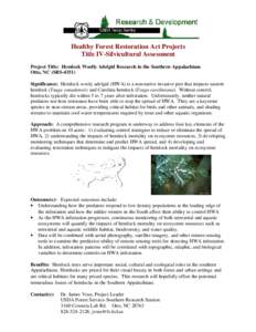 Flora / Hemiptera / Hemlock woolly adelgid / Parasites / Tsuga canadensis / HWA / Appalachian Mountains / Hemlock / Flora of the United States / Tsuga / Geography of the United States