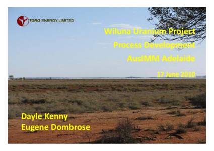 Microsoft PowerPointDayle Presentation - Wiluna Uranium Project - AusIMM [Compatibility Mode]