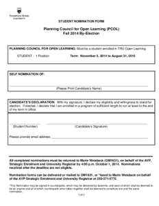 Microsoft Word - Planning Council Student Nomination Form.doc